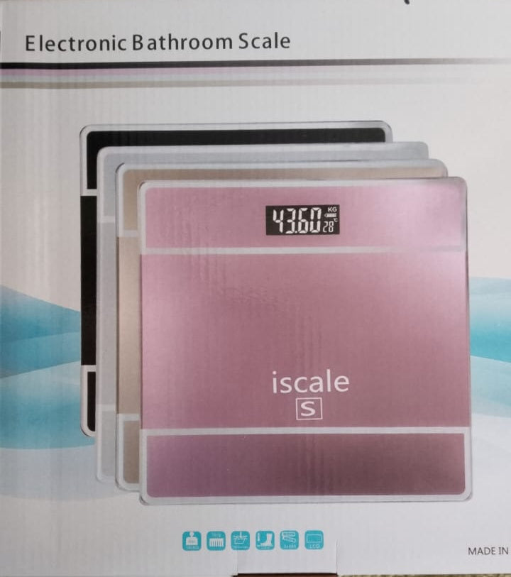 Digital Body Weight Scale Precision Electronic Weighing Machine High Accuracy Cell Operated Bathroom And Personal Health Scale - With Cell (Random Color)