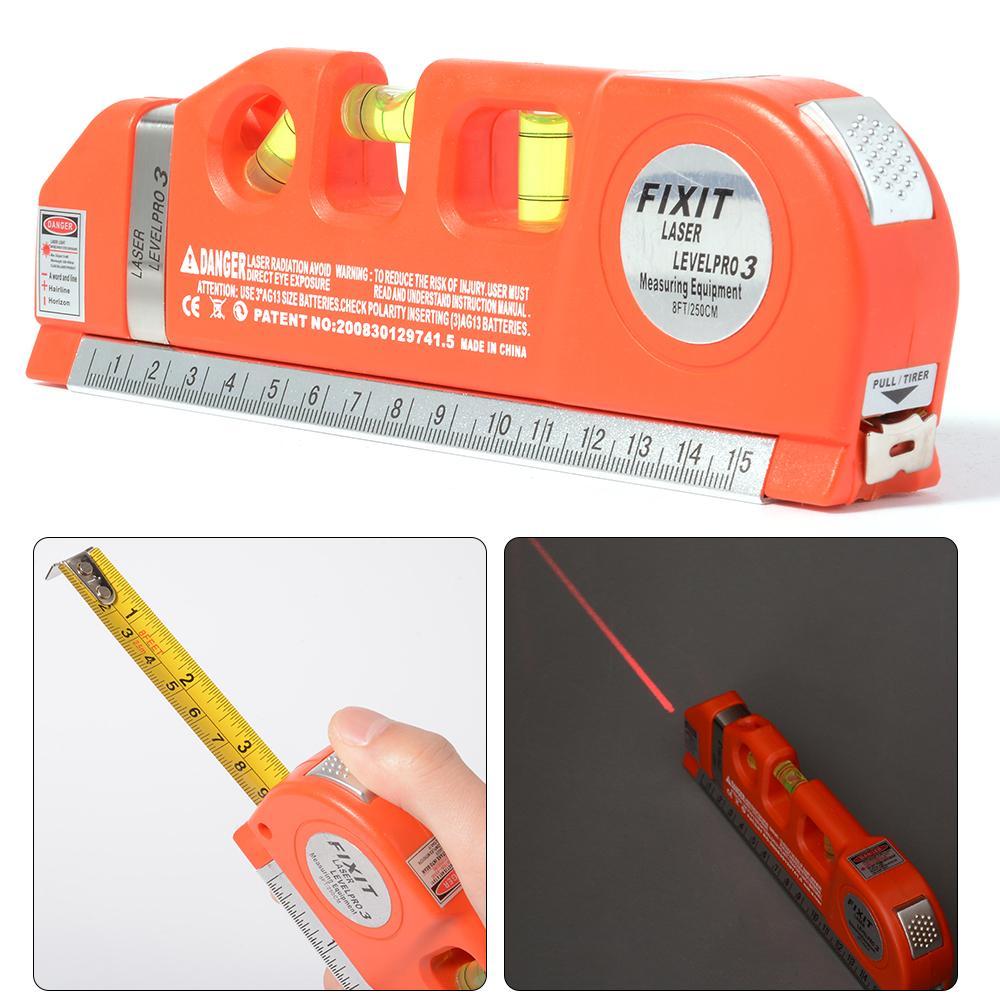 Laser Level Pro 3 Red ABS Plastic Measuring Tool