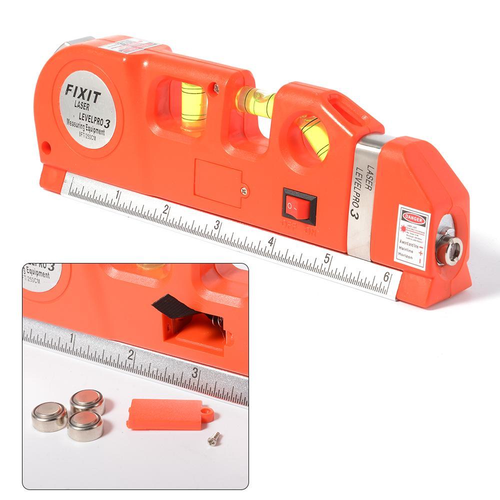 Laser Level Pro 3 Red ABS Plastic Measuring Tool