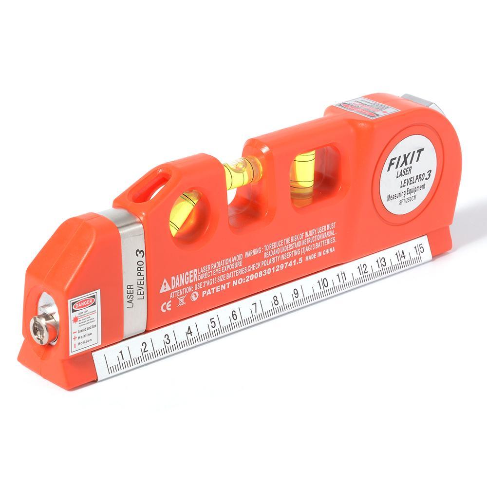 Laser Level Pro 3 Red ABS Plastic Measuring Tool