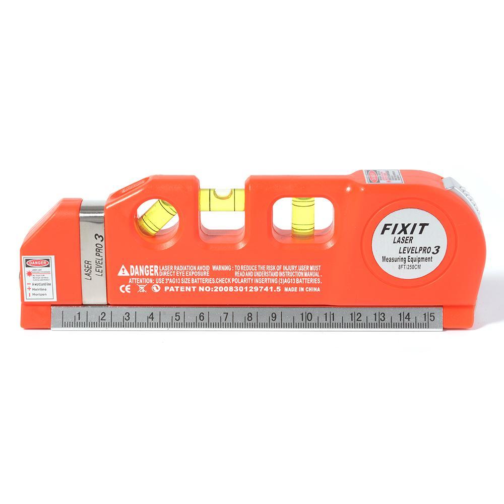 Laser Level Pro 3 Red ABS Plastic Measuring Tool