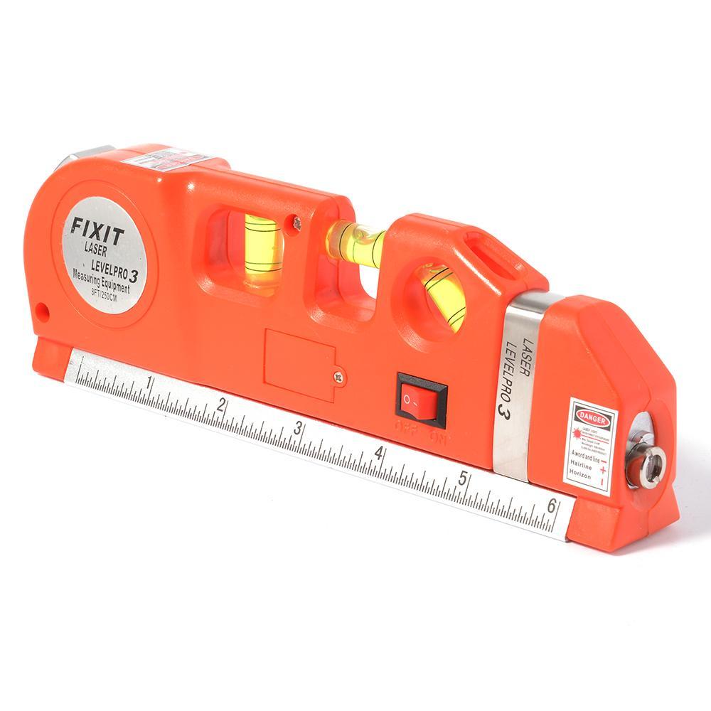 Laser Level Pro 3 Red ABS Plastic Measuring Tool