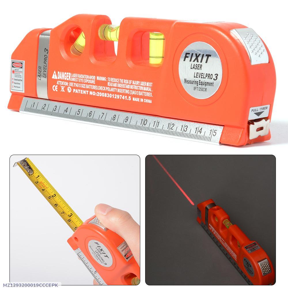 Laser Level Pro 3 Red ABS Plastic Measuring Tool