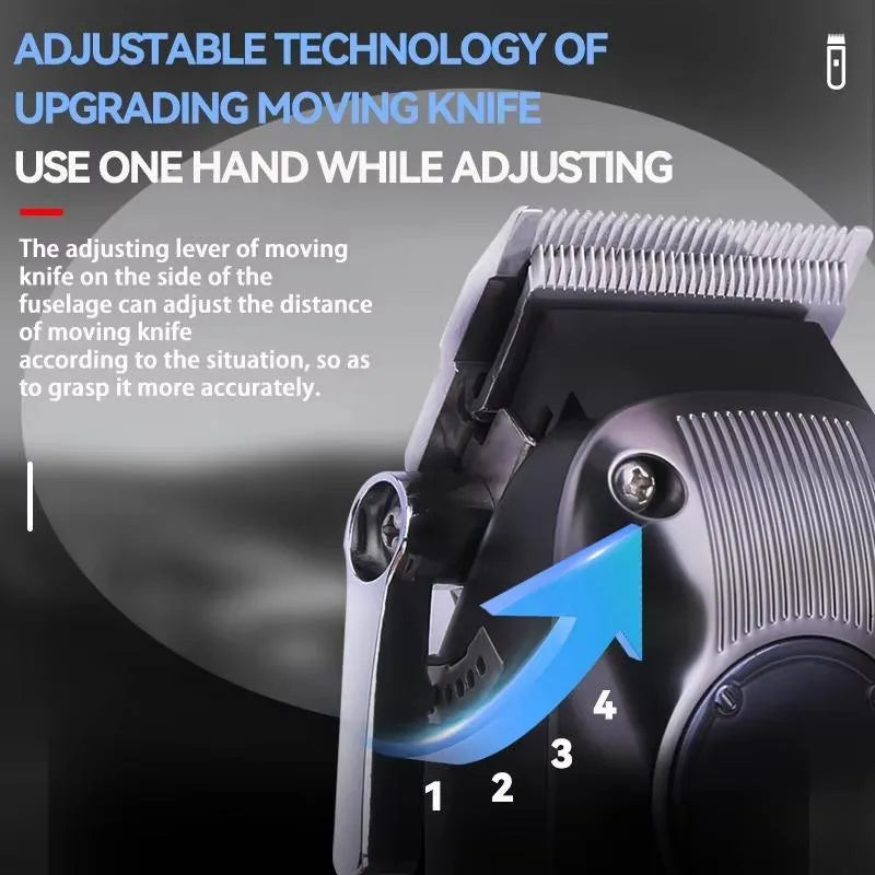 USB Rechargeable Clipper for Men with 6 Combs