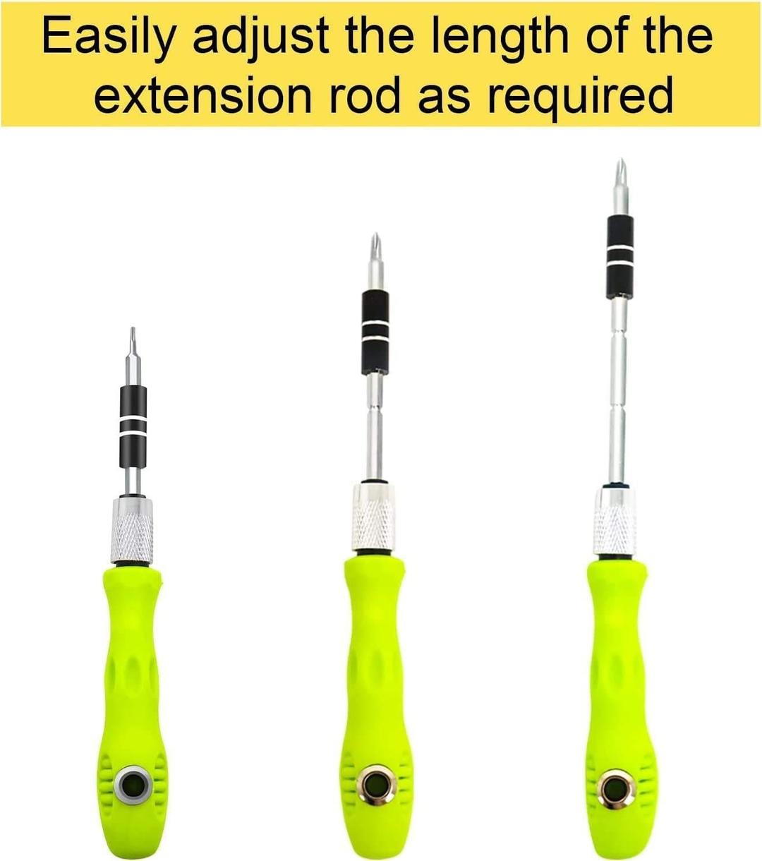 32-in-1 Screwdriver Set Green Black Chrome Vanadium Steel