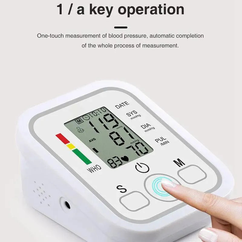 Digital Blood Pressure Monitor with Voice Function White ABS