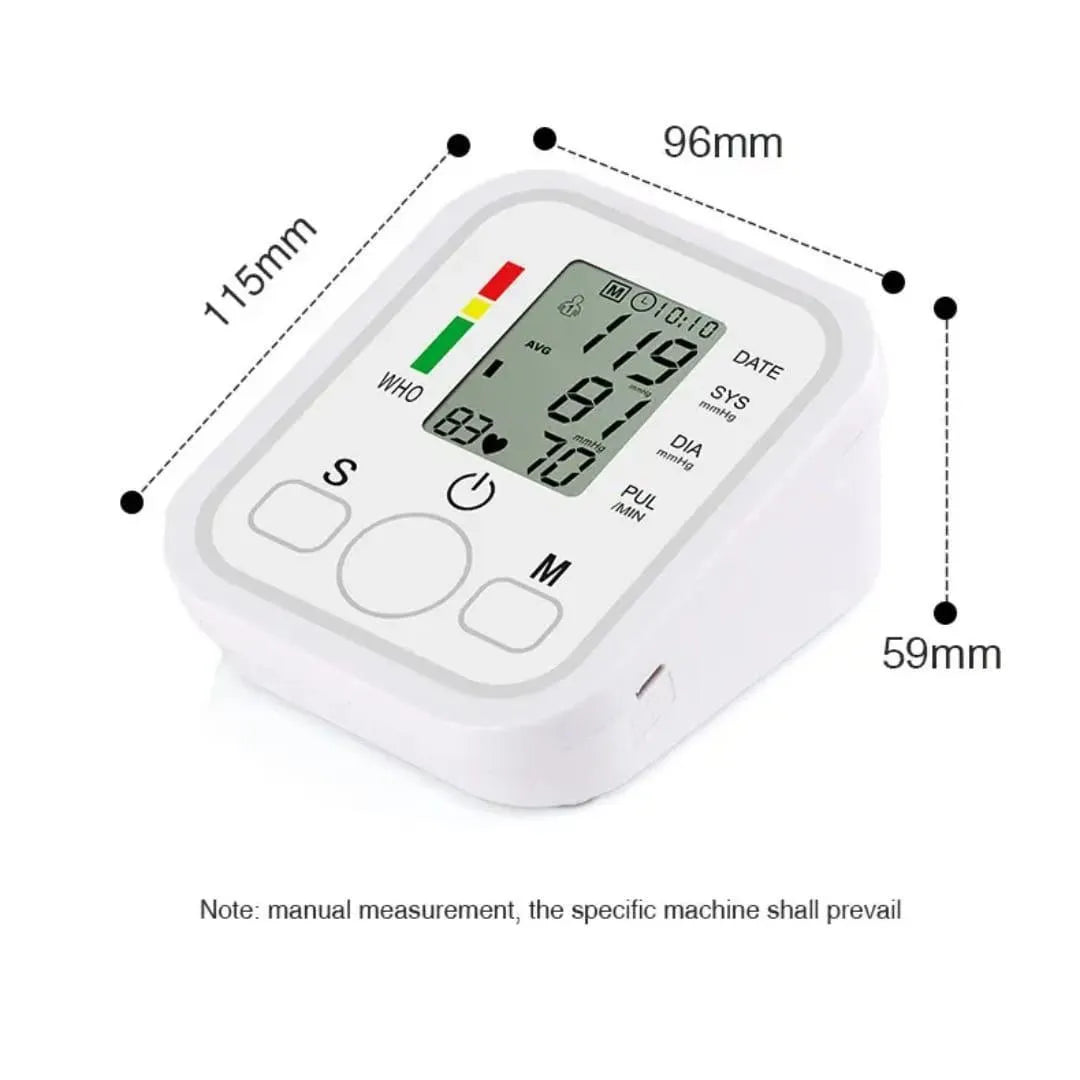 Digital Blood Pressure Monitor with Voice Function White ABS