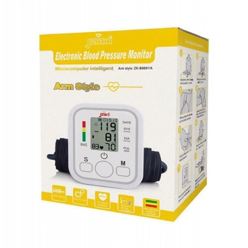 Digital Blood Pressure Monitor with Voice Function White ABS