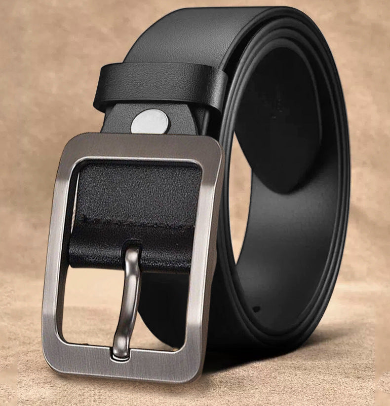 Men Vintage Pin Buckle Cowhide Belt