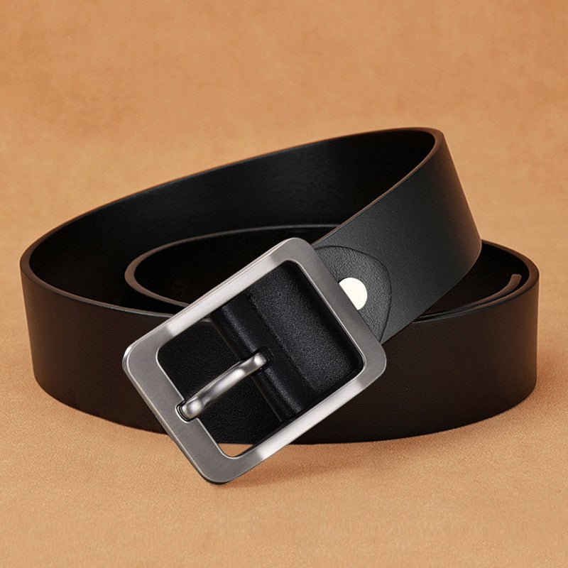 Men Vintage Pin Buckle Cowhide Belt